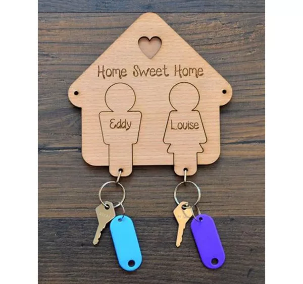 Customized Engraved Keychain with Holder