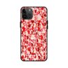 Premium Beige & Red Hearts Mobile Glass Cover