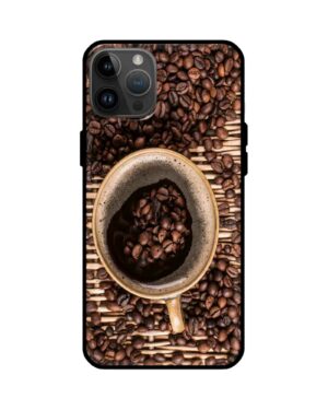 Premium Coffe Cup with Beans Mobile Glass Case