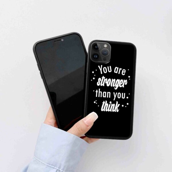 Premium You Are Stronger Than You Think Quote Glass Cover