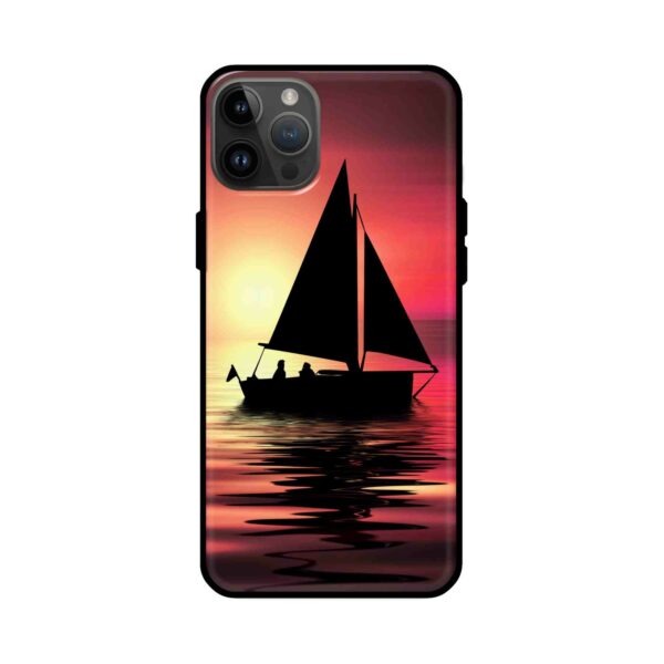 Premium Ocean and Boat Glass Back Cover