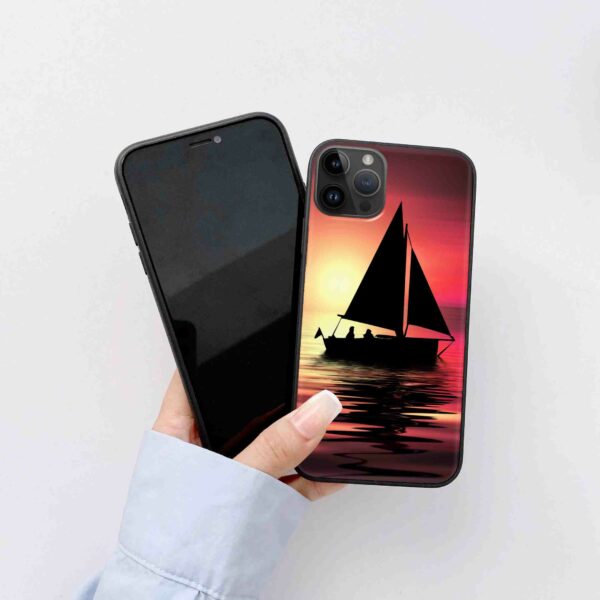 Premium Ocean and Boat Glass Back Cover