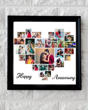 Personalized 29-Photo Heart Designer Collage Frame