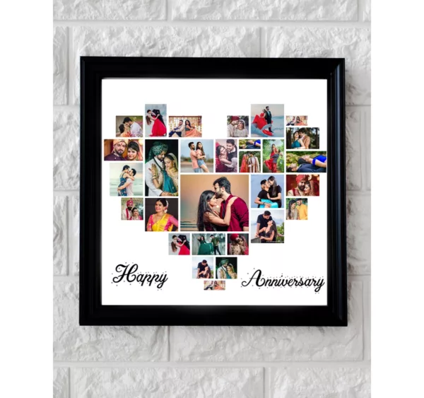 Personalized 29-Photo Heart Designer Collage Frame