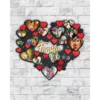 Hearts Collage Wooden Frame