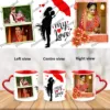 Custom Couple Love Mug with Heart Handle