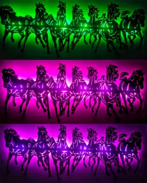Neon LED 7 Horses Collection