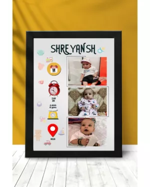 Personalized Baby Birth Details Frame
