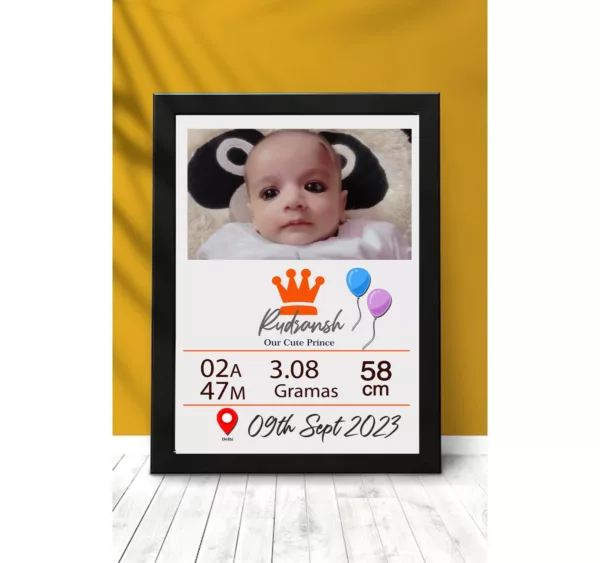 Personalized Baby Birth Frame