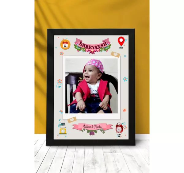 Wooden Baby Profile Frame