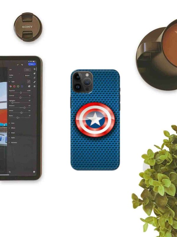 3D Captain America Shield Mobile Back Case