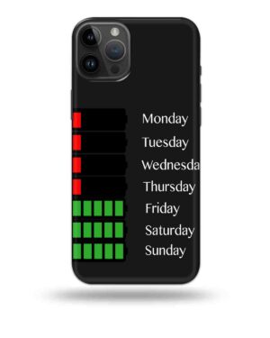 3D Weekdays Phone Back Cover
