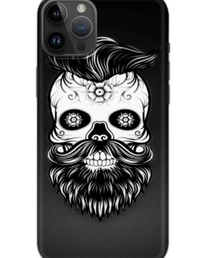 3D Hipster Beard Sugar Skull Phone Back Cover