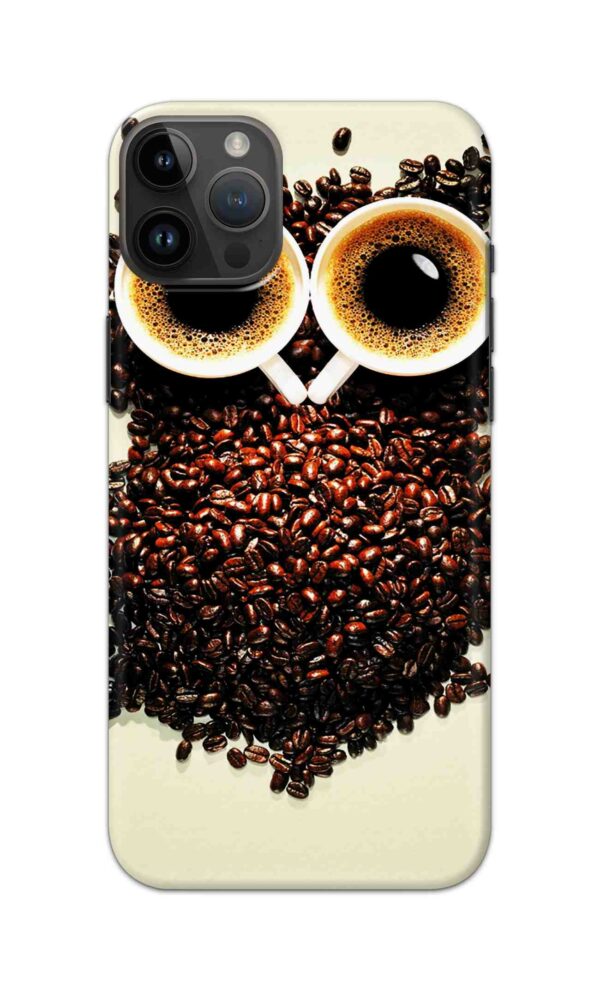 3D Cute Coffee Owl Mobile Case