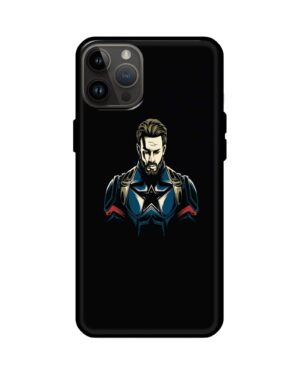 Premium Black Captain America Mobile Cover