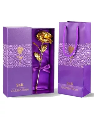 Gold Plated Rose For Valentine Gift