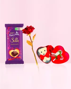Ultimate Valentine Combo - Chocolate, Teddy, and Rose