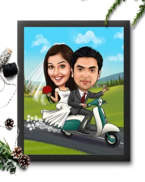 Personalized Caricature for Couple 2 Faces