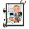 Customized Caricature Frame for Boss