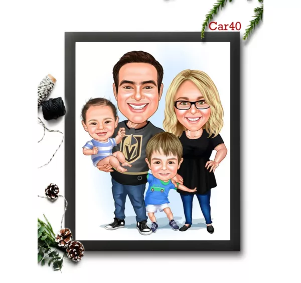 Sweet Family Caricature Frame