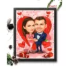 Loving Couple Caricature Frame